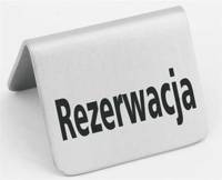 Tabliczka informacyjna REZERWACJA, Hendi 663714 - zestaw 4 szt.