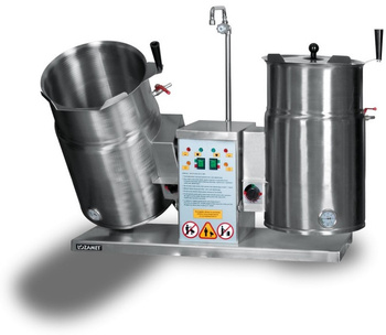 Zestaw 2 kociołków przechylnych elektrycznych Lozamet KEP-30.1x2, poj. 60 l (2x30l)