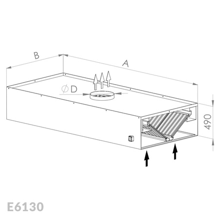 Okap centralny wyciągowy Egaz E6130 5000x2300 mm