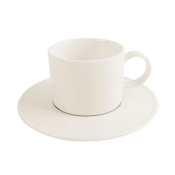 Filiżanka sztaplowana Line 80 ml kremowo - biała