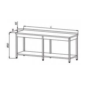 Stół roboczy z półką Egaz E1041 2300x700 mm