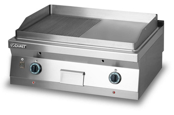 Grill płytowy gazowy - płyta 1/2 ryflowana+1/2 gładka