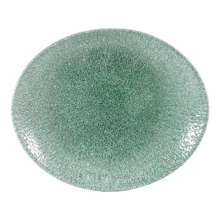 Talerz owalny 255 x 317 mm Raku Jade Green