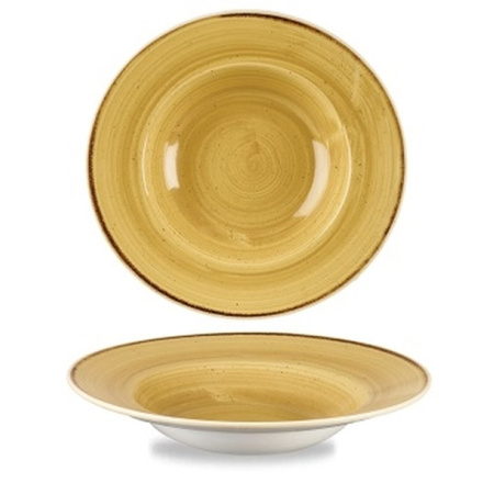 Talerz głęboki z szerokim rantem 468 ml Stonecast Mustard