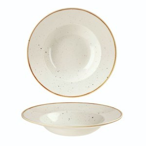 STONECAST BARLEY WHITE Talerz głęboki z szerokim rantem 284 ml, 240 mm/12 szt.