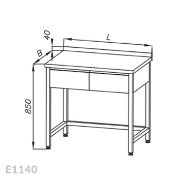 Stół roboczy z 2 szufladami Egaz E1140 1000x600 mm