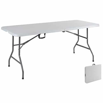 Stół cateringowy prostokątny walizka 180x76cm biały