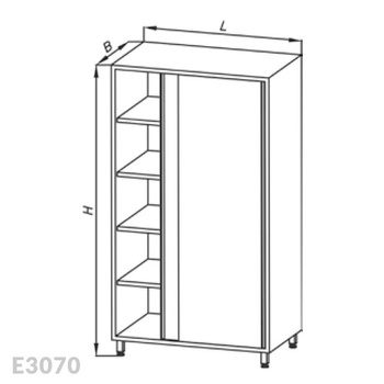Szafa magazynowa Egaz E3070 1800x1200x600 mm