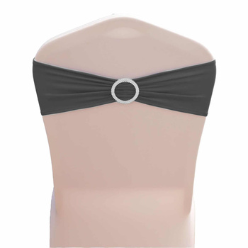 Opaski elastyczne z dekoracją - kolor grafitowy