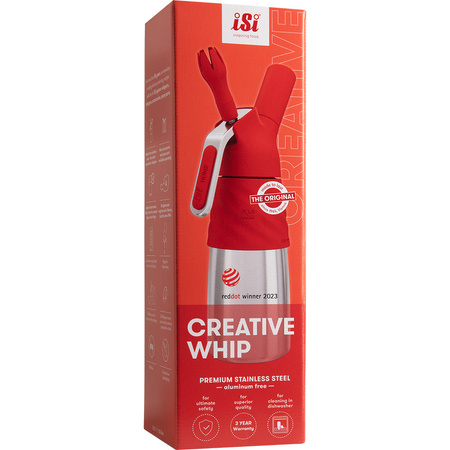Syfon do bitej śmietany, iSi, Creative Whip, Standard, czerwony, V 0.5l