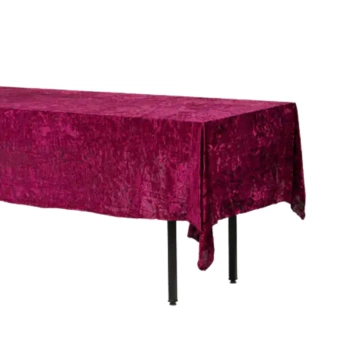 Obrus prostokątny aksamitny 280x160cm Velvet bordowy