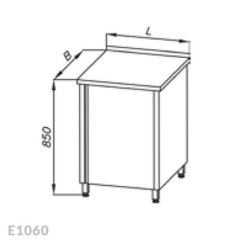 Stół roboczy z szafką Egaz E1060 500x600 mm
