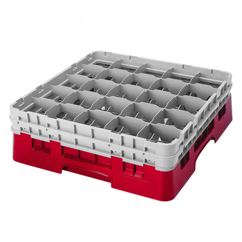 Kosz na szkło - szklanki max.śr.8.7 cm, wys.13.2 cm czerwony