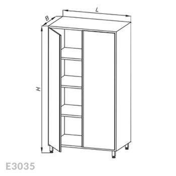 Szafa magazynowa Egaz E3035 1800x1100x500 mm