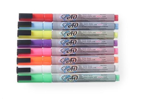 Markery do tablicy Hendi 664278 - zestaw 8 szt.