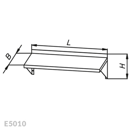 Półka wisząca pojedyncza Egaz E5010 1800x400 mm