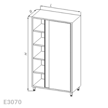 Szafa przelotowa drzwi suwane Egaz E3070 900x700x1800 mm