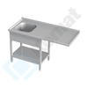 Stół ze zlewem jednokomorowym i półką 1800x600 mm KST-141