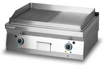 Grill płytowy elektryczny - płyta 1/2 ryflowana+1/2 gładka
