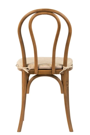 Klasyczne Krzesło Rustykalne Vintage do Kuchni – Imitacja drewna + poduszka