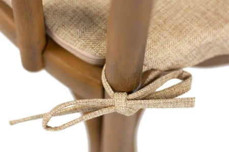 Klasyczne Krzesło Rustykalne Vintage do Kuchni – Imitacja drewna + poduszka