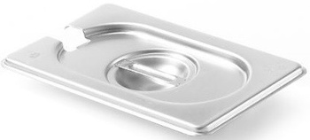 Pokrywa GN 1/9 z wycięciem na chochlę, nierdzewna Hendi Kitchen Line 806975
