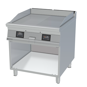 FTLR-98 ETTS Płyta grillowa elektryczna 1/2 ryflowana 1/2 gładka chromowana