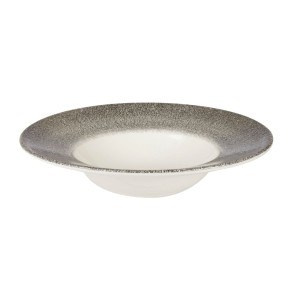 RAKU QUARZ BLACK Talerz głęboki z szerokim rantem 284 ml, 240 mm/12 szt.