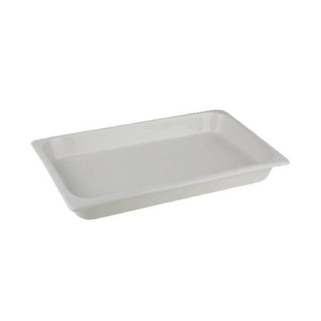 Pojemnik GN 1/1 65mm porcelanowy biały