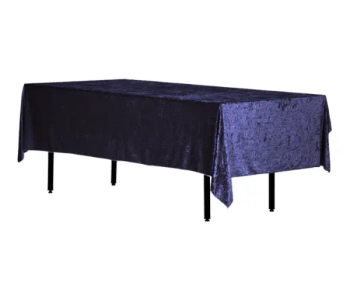 Obrus prostokątny aksamitny 280x160cm Velvet granatowy