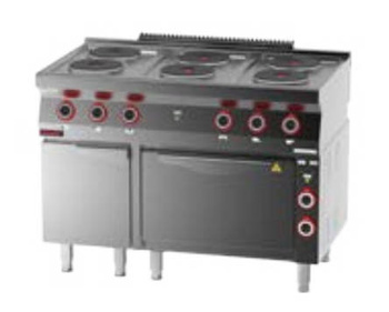 Kuchnia elektryczna z piekarnikiem elektrycznym 700.KE-6/PE-1T/SD Kromet