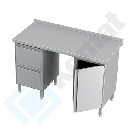 Stół przyścienny z szufladami i szafką 1400x600 mm KST-034