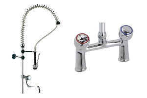 DOC - 4/B+ Spryskiwacz z baterią stołową i wylewką