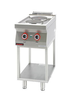 Kuchnia elektryczna 700.KE-2.T 2 płyty okrągłe na podstawie szkieletowej | LINIA 700