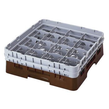 Kosz na szkło - szklanki max. śr.10.9 cm, wys. 9 cm brązowy