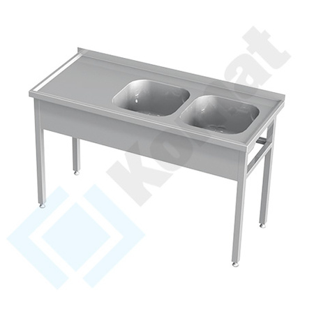 Stół ze zlewem dwukomorowym 1100x600 mm KST-121