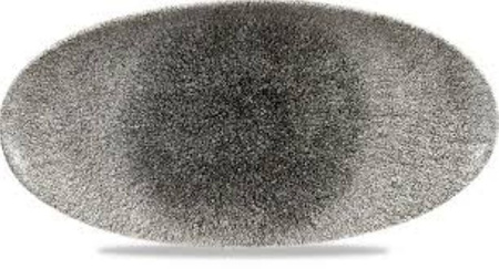 Talerz owalny 173 x 347 mm Raku Quartz Black