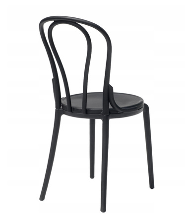 Krzesło kuchenne klasyczne bankietowe Vintage - czarne