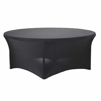 Pokrowiec czarny na stół bankietowy okrągły fi180cm