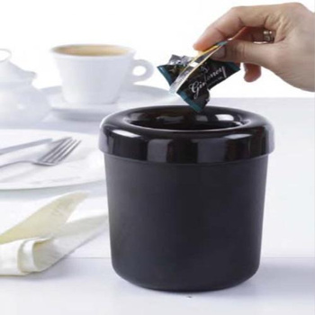 Śmietniczka stołowa Hendi, czarna, z melaminy