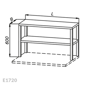 Nadstawka na stół dwupoziomowa Egaz E1720 600x400x600 mm