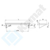 Półka wisząca na konsolach 1500x400 mm KPT-091