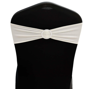 Opaski elastyczne z dekoracją - kolor biały