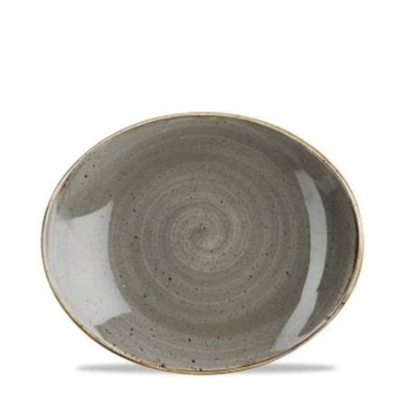 STONECAST GREY TALERZ OWALNY 160X192 MM