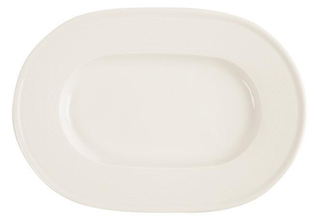 Półmisek owalny Line 280 mm kremowo - biały