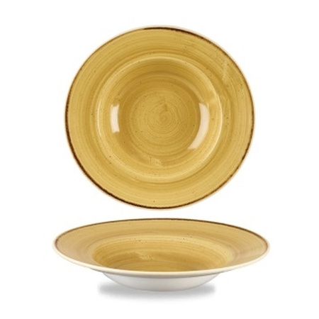 Talerz głęboki z szerokim rantem 284 ml Stonecast Mustard
