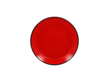 FIRE Talerz płaski, okrągly 24 cm czerwony