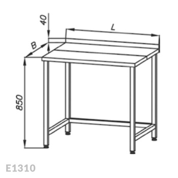 Stół roboczy z elementem do krojenia Egaz E1310 1900x600 mm