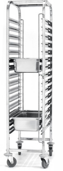 Wózek trasnportowy na pojemniki GN1/1, 15 poziomowy, składany, Hendi 810613