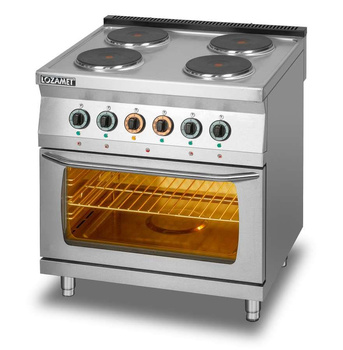 Kuchnia elektryczna 4-płytowa (płyty okrągłe) z piekarnikiem elektrycznym GN2/1